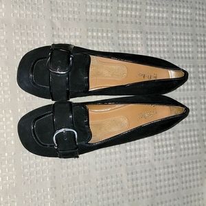 Softshoe Women's Dress Shoes, Black Suede, Non-skid sole, Size 10